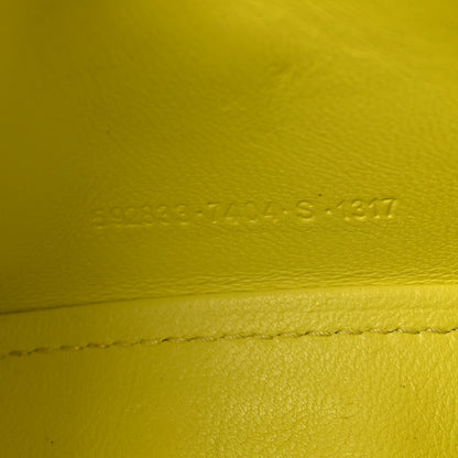 Balenciaga Shiny Calfskin Crocodile Embossed Hourglass Top Handle Bag XS Light Yellow 7 of 10