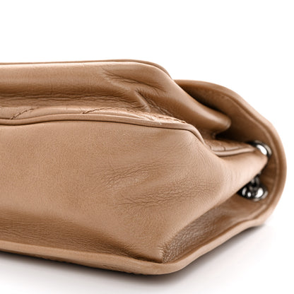 Saint Laurent Crinkled Calfskin Matelasse Monogram Medium Niki Chain Satchel Dark Toffee 10 of 11