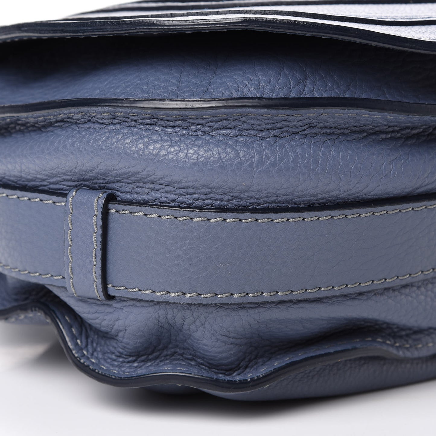 Calfskin Medium Marcie Round Crossbody Bag Street Blue