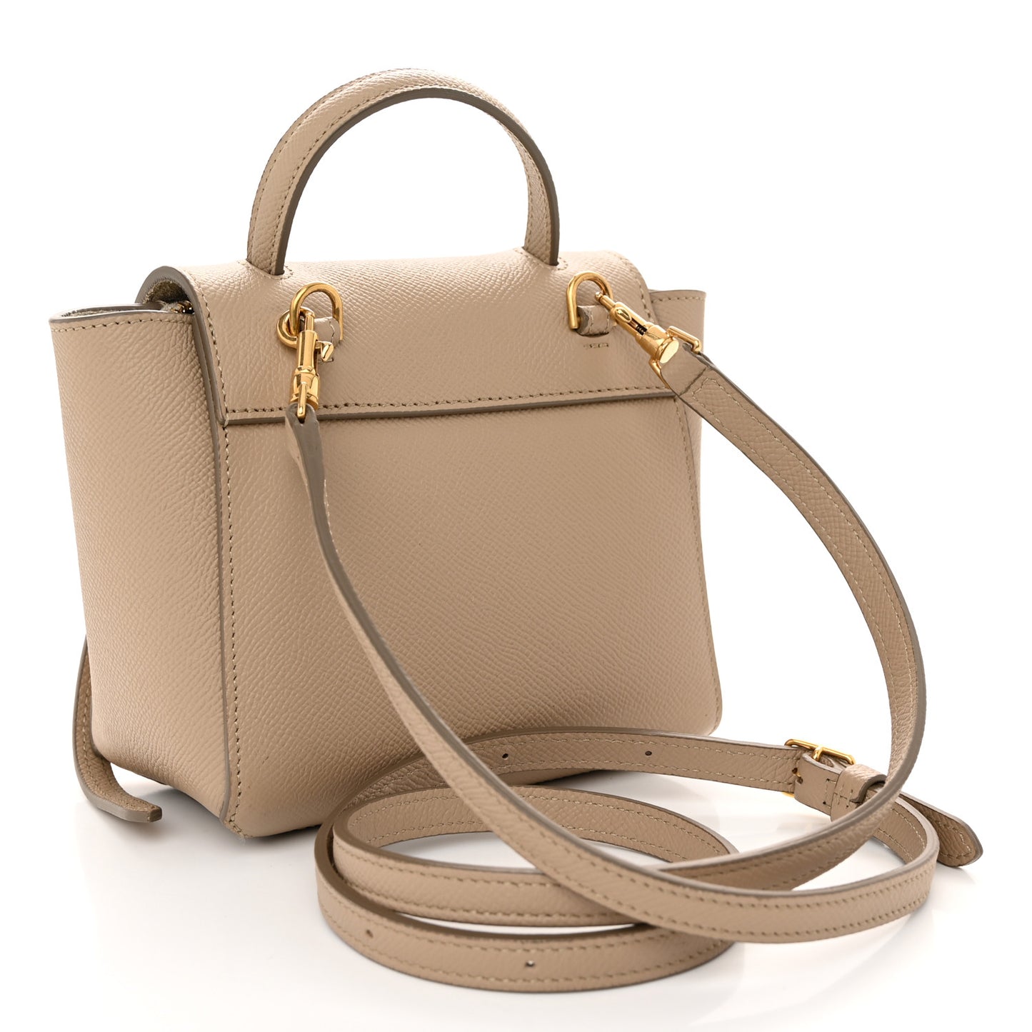 Grained Calfskin Pico Belt Bag Light Taupe