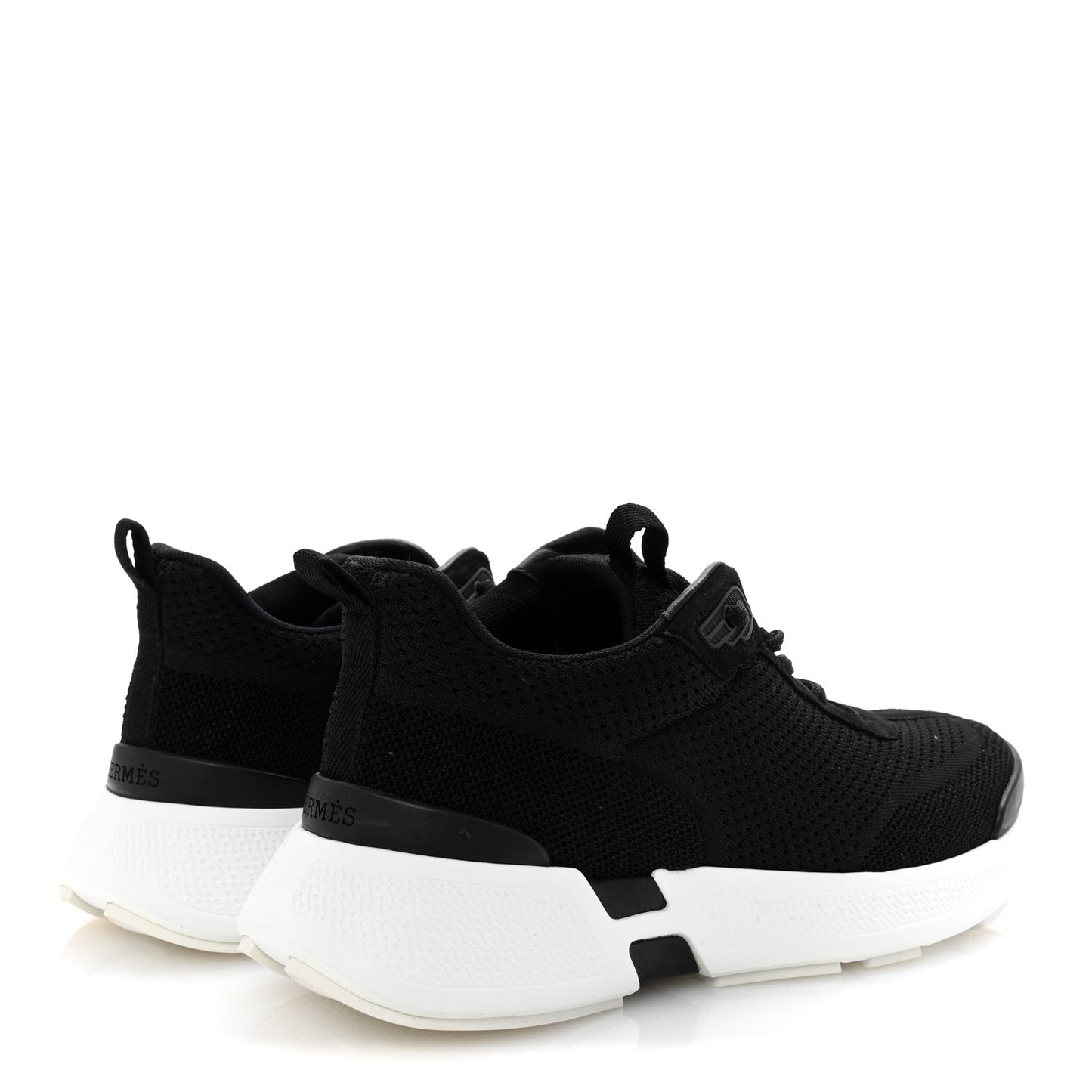 Technical Knit Suede Heros Sneakers 38 Black