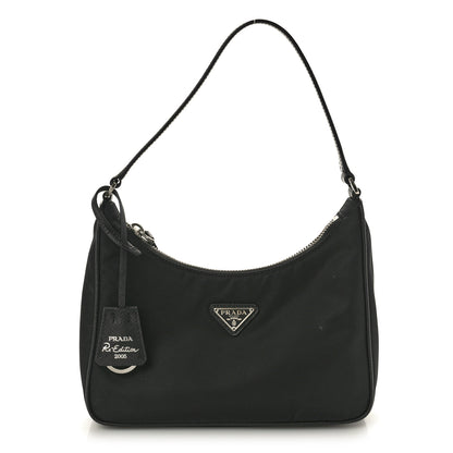 Prada Tessuto Nylon Saffiano Mini Re-Edition 2005 Bag Black 1 of 9