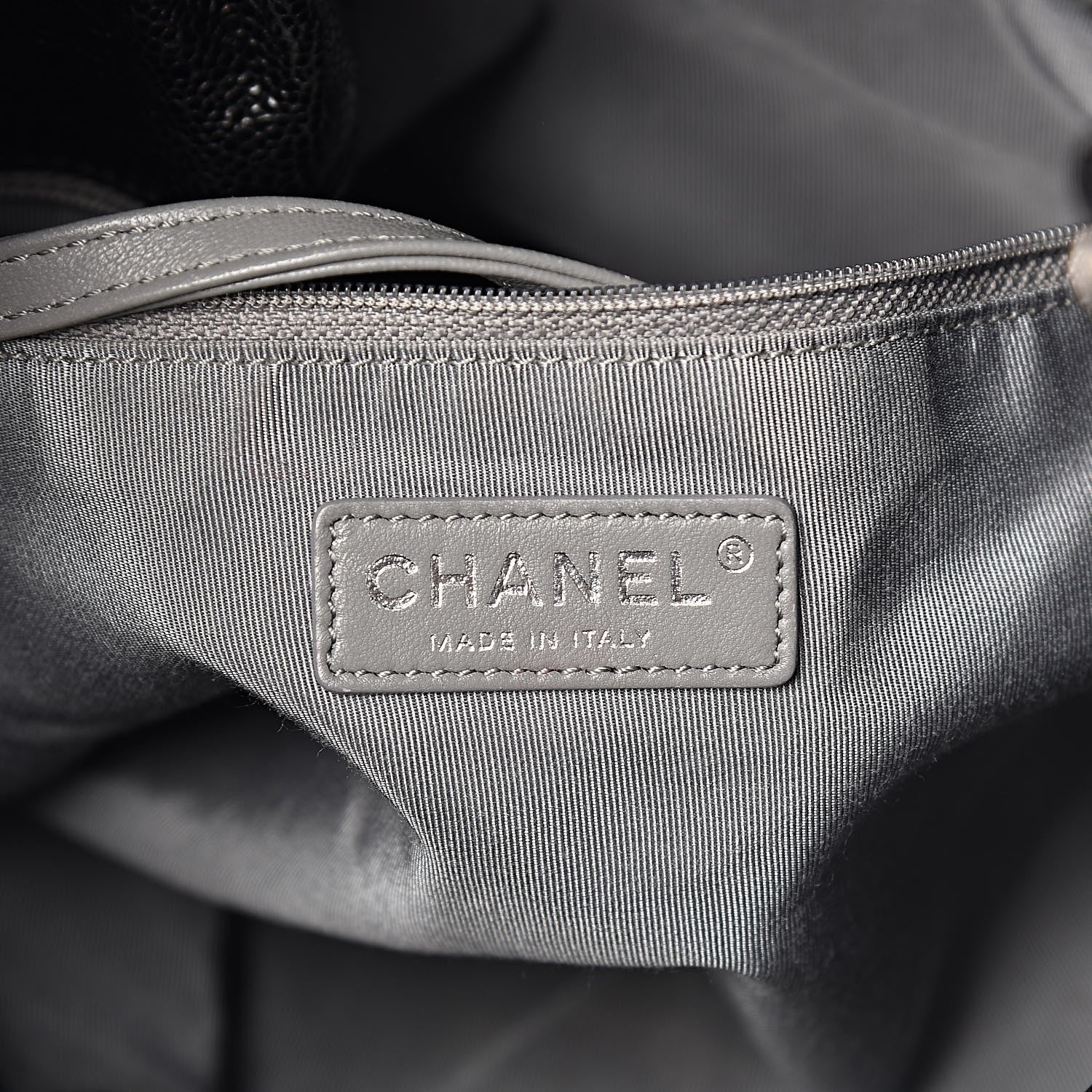 Chanel Distressed Glazed Caviar Quilted Large Elastic Tote Black 6 of 10