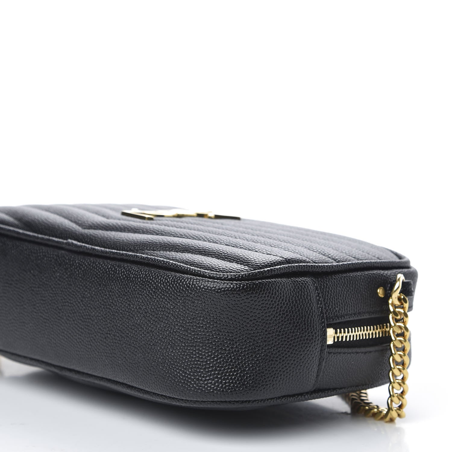 Saint Laurent Grain De Poudre Matelasse Monogram Mini Lou Camera Bag Black 7 of 10