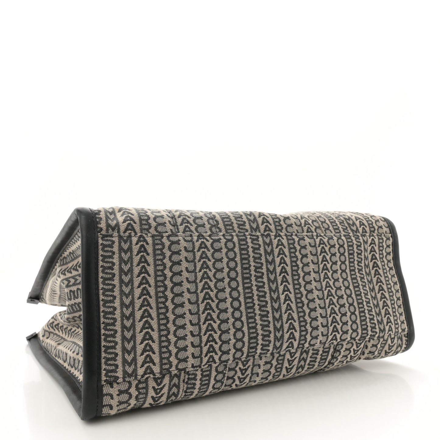 Cotton Jacquard Monogram Large The Traveler Tote Bag Beige Multicolor