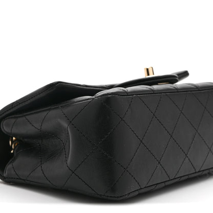 Chanel Lambskin Quilted Mini Coco Charms Rectangular Flap Black 9 of 10