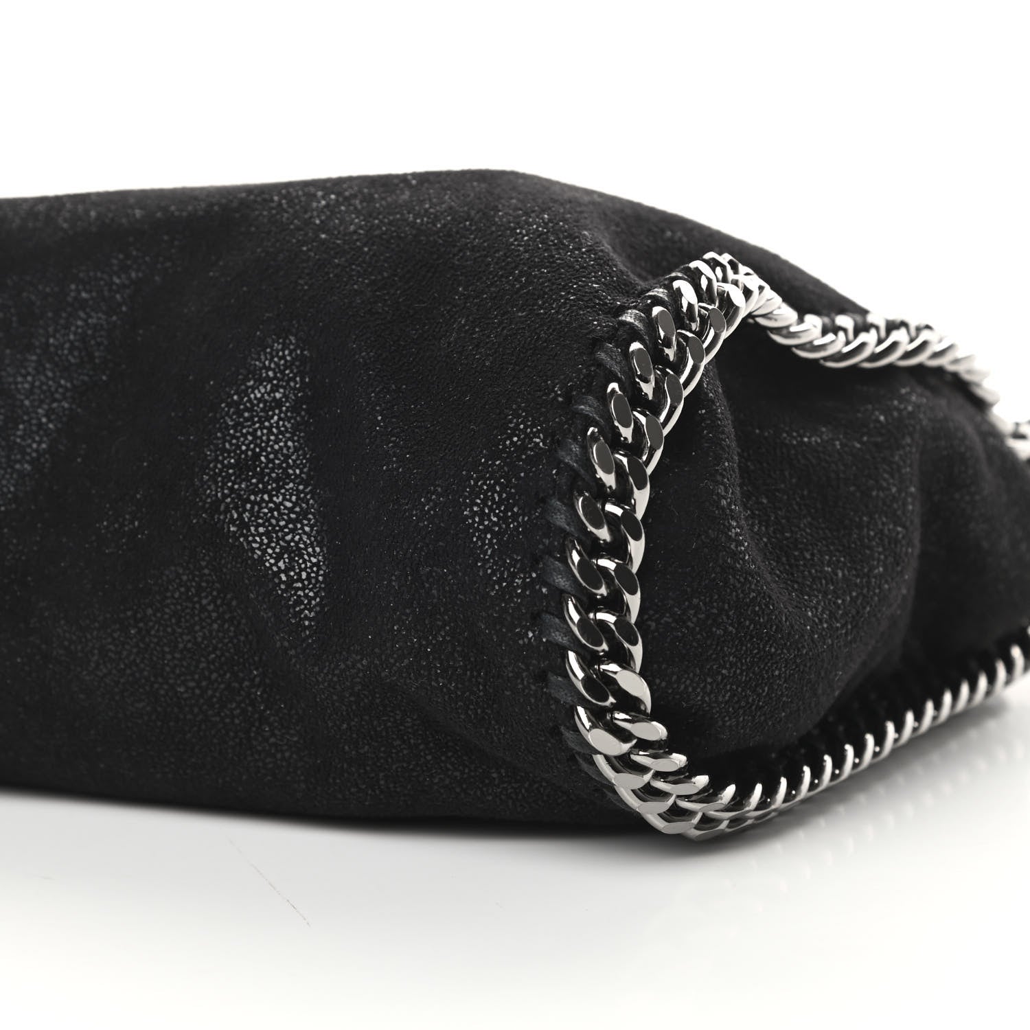 Stella McCartney Shaggy Deer Mini Falabella Fold Over Tote Black 10 of 12