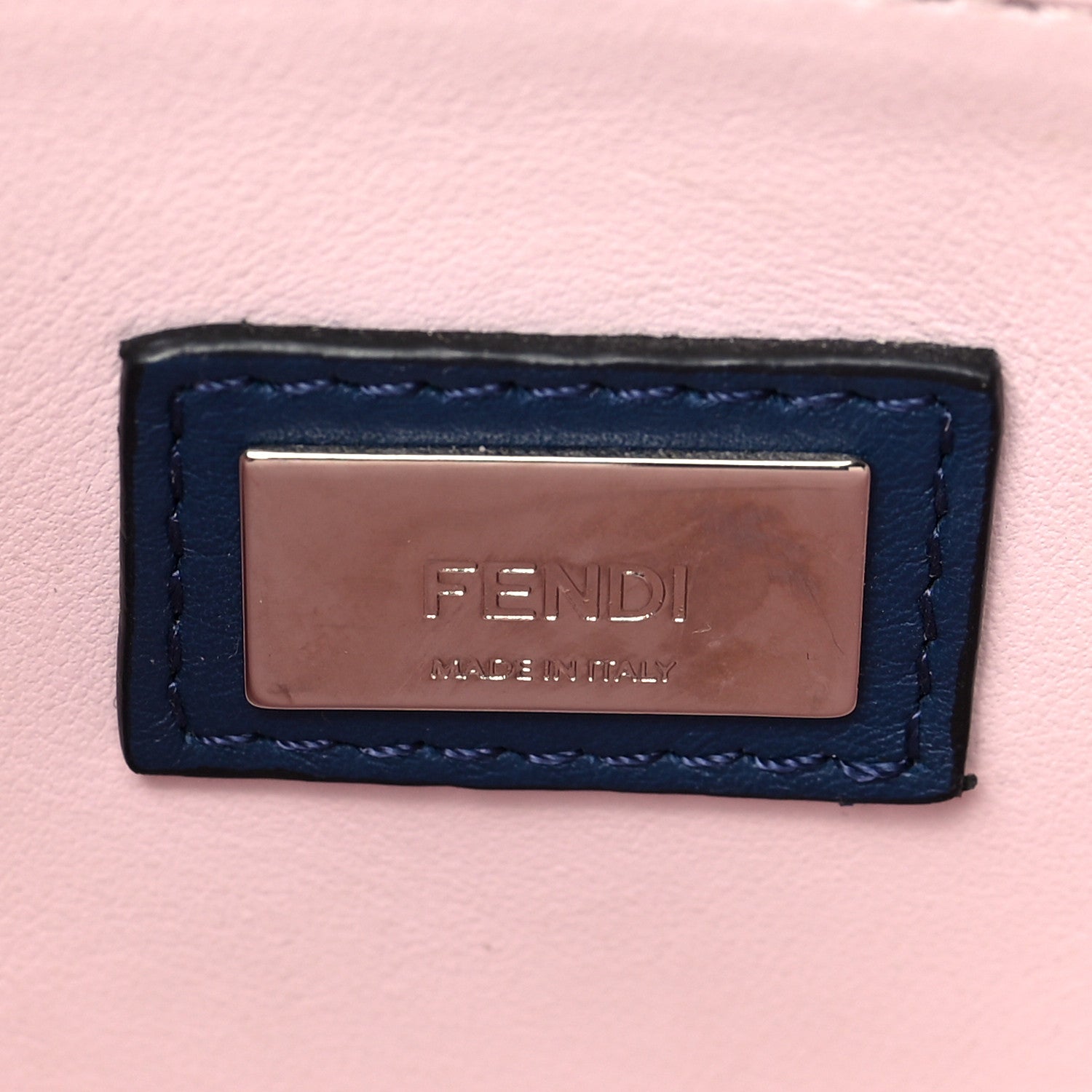Fendi Vitello Dolce Century Petite 2Jours Tote Blue Rosa Doll 5 of 6