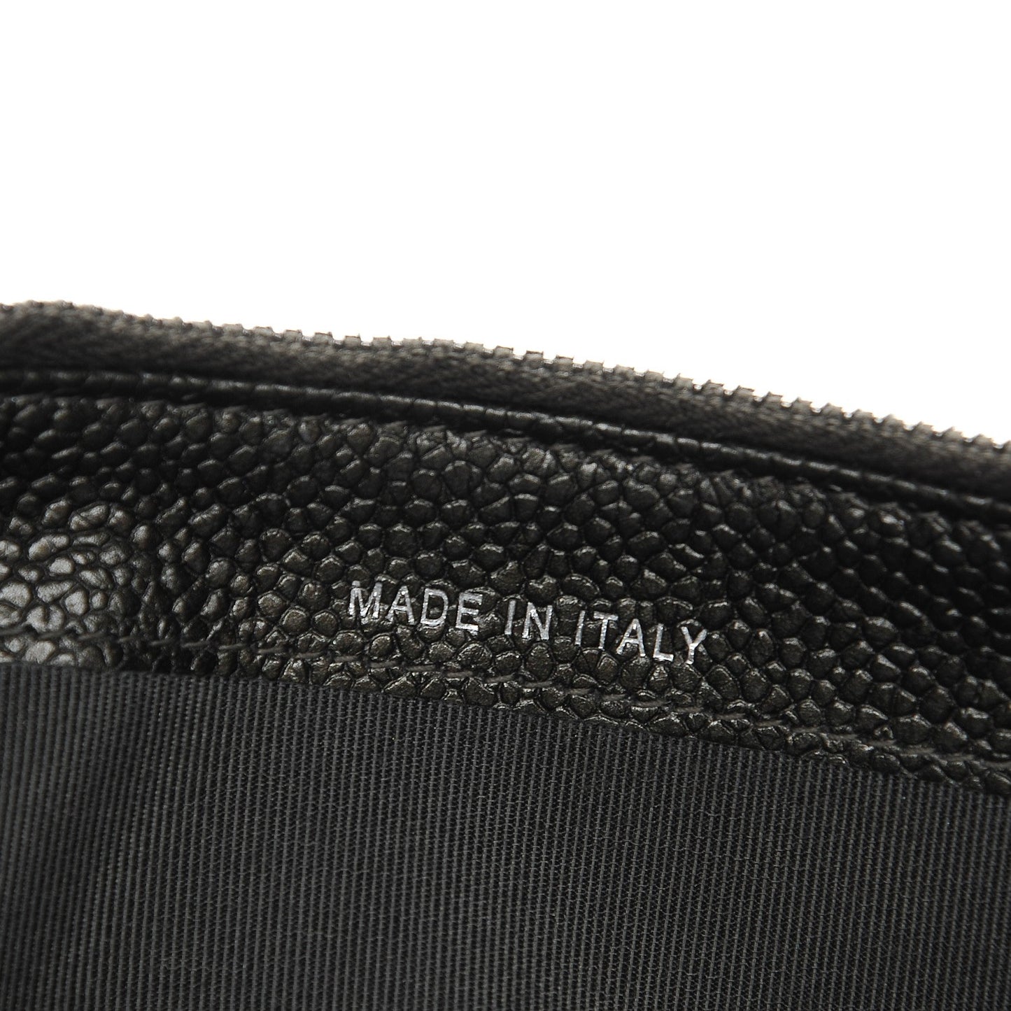 Caviar Quilted Small Clutch With Chain Dark Charcoal