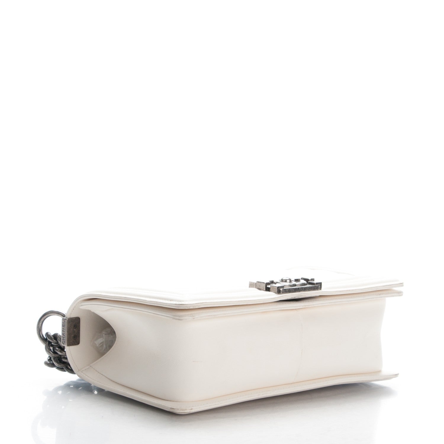 Chanel Lambskin Quilted Medium Boy Flap White 4 of 9