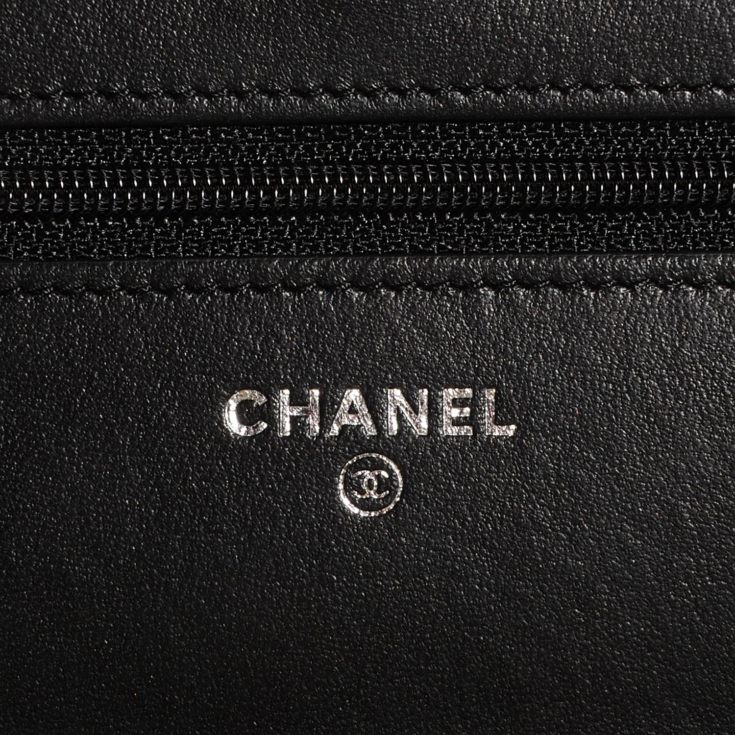 Chanel Lambskin Quilted Wallet On Chain WOC Black 6 of 9