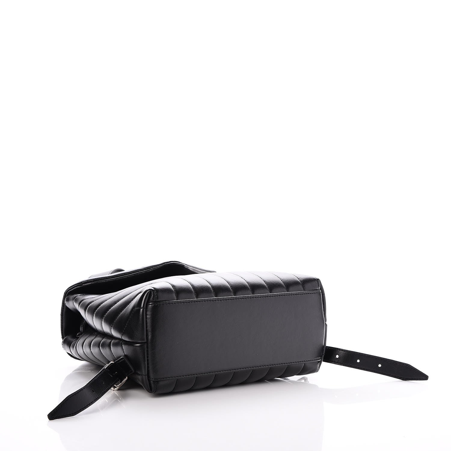 Saint Laurent Calfskin Y Quilted Monogram Small Loulou Backpack Black 4 of 8