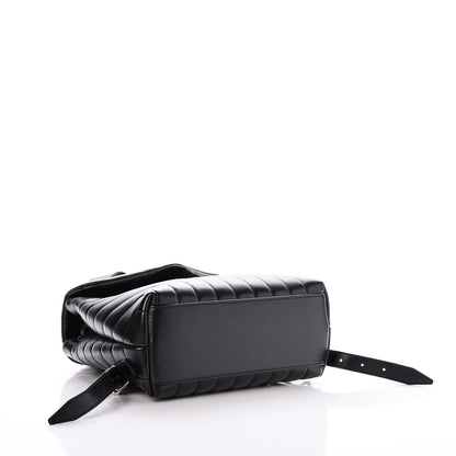 Saint Laurent Calfskin Y Quilted Monogram Small Loulou Backpack Black 4 of 8