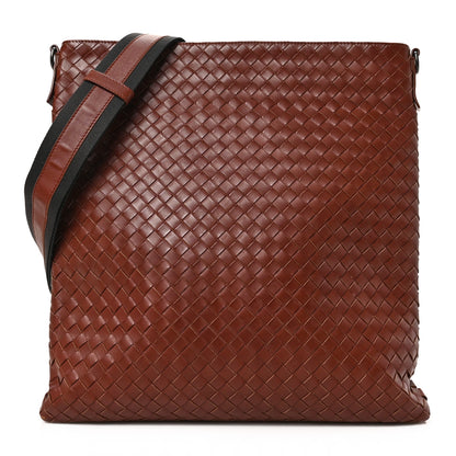 Bottega Veneta Nappa Intrecciato VN Crossbody Messenger Bag Rust 1 of 8