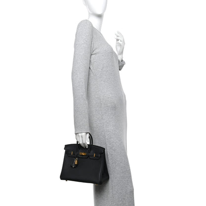 Hermes Togo Birkin 25 Black 4 of 30