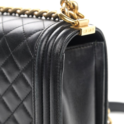 Chanel Lambskin Quilted New Medium Boy Flap Black 12 of 14
