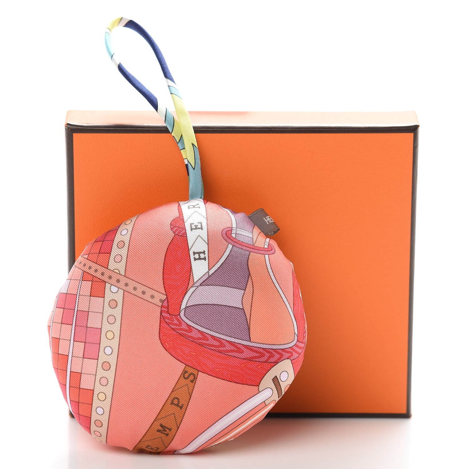 Hermes Silk Petit H Round Ornament Charm 5 of 5