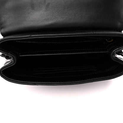 Saint Laurent Calfskin Y Quilted Monogram Monochrome Toy Loulou Crossbody Bag Black 5 of 12