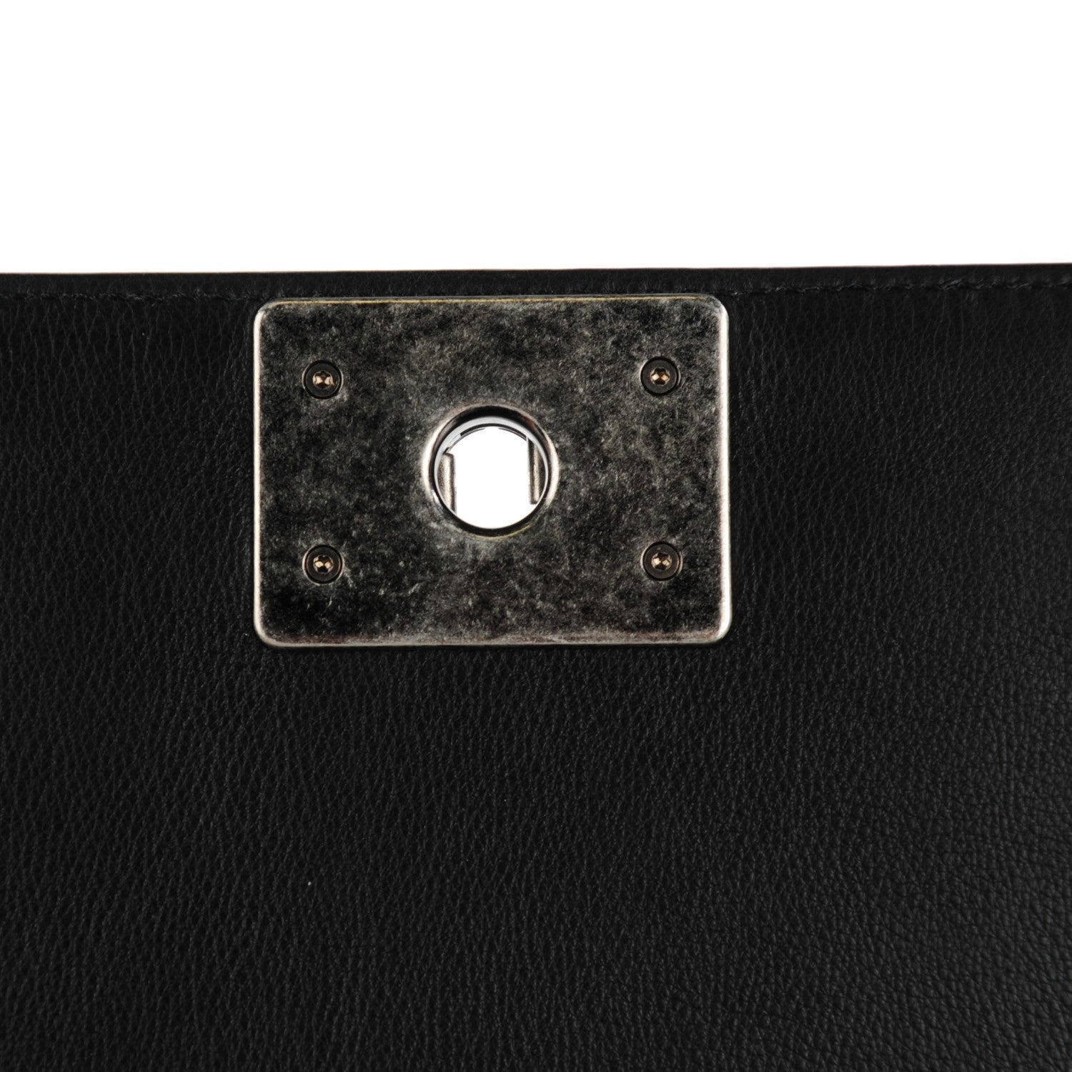 Chanel Calfskin Double Stitch Medium Boy Flap Black 6 of 9