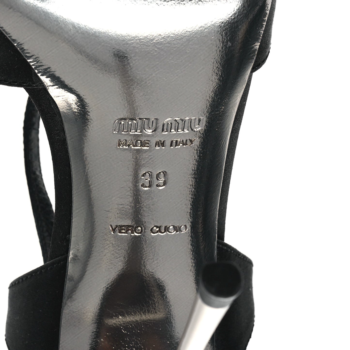 Satin Crystal Sandals 39 Black