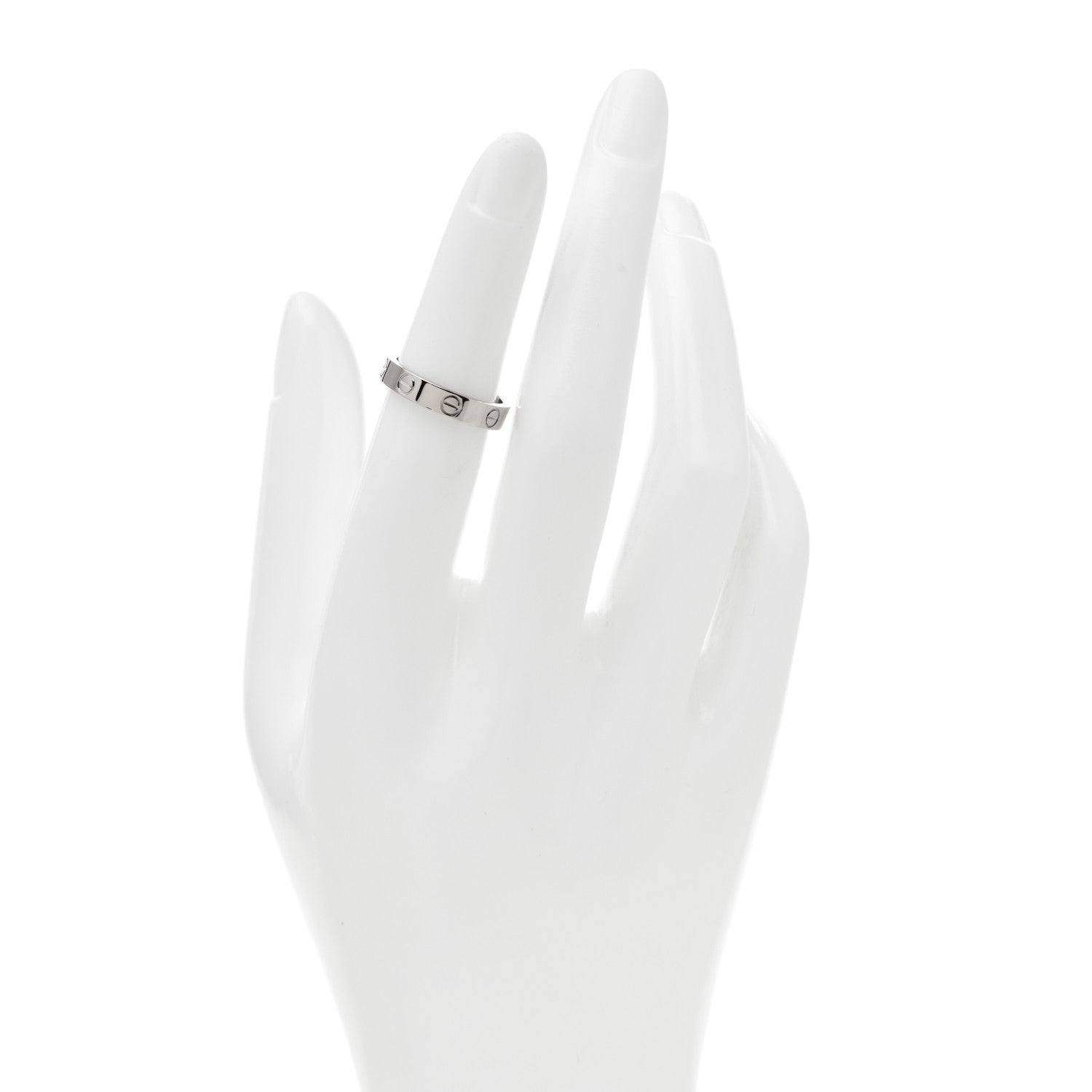 Cartier 18K White Gold 3.5mm LOVE Wedding Band Ring 49 5 2 of 6