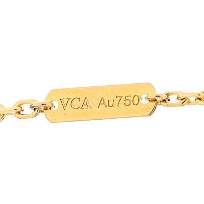 Van Cleef & Arpels 18K Yellow Gold Blue Agate Magic Alhambra Long Necklace 6 of 8