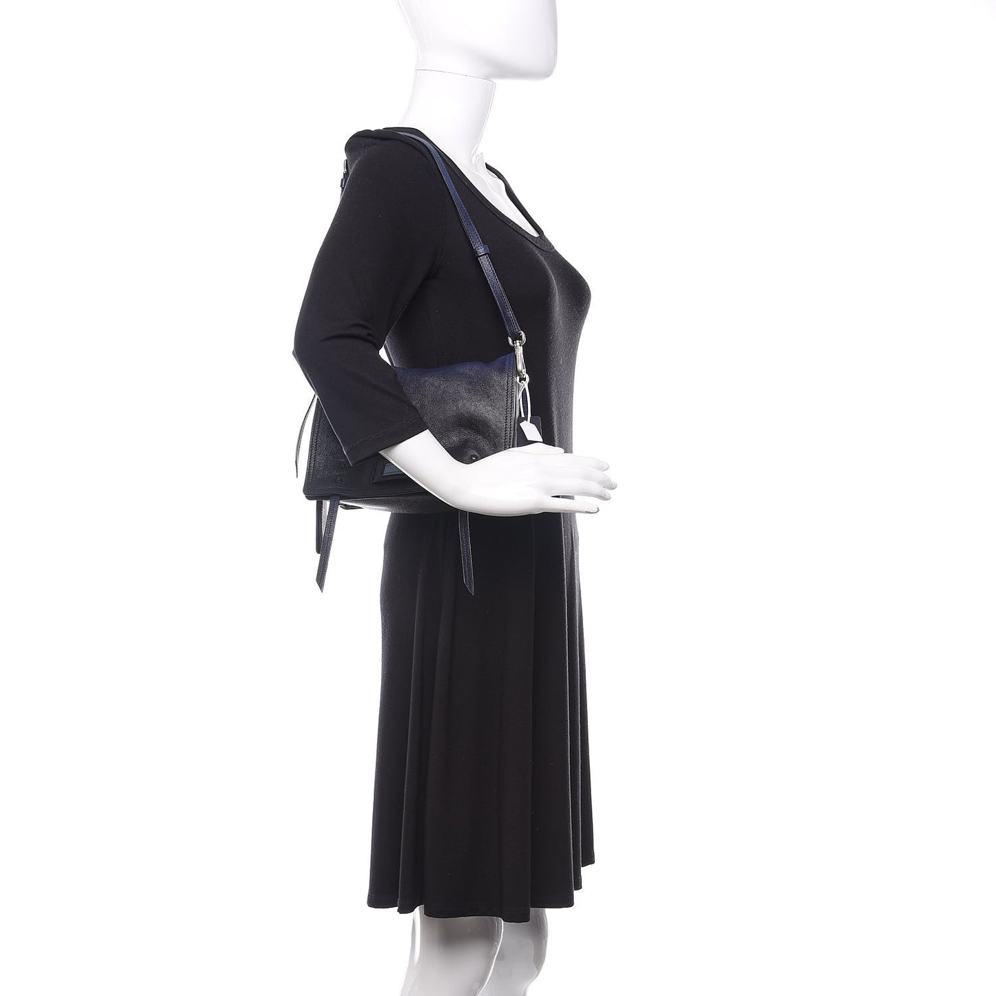 Glace Calf Etiquette Flap Inchiostro Astrale