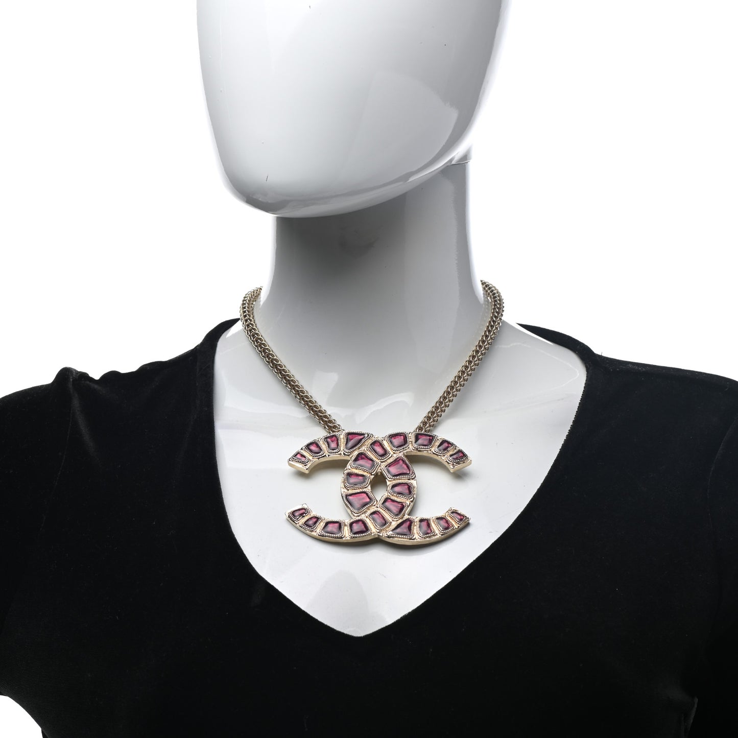 Resin Along The Nile CC Pendant Necklace Gold Purple