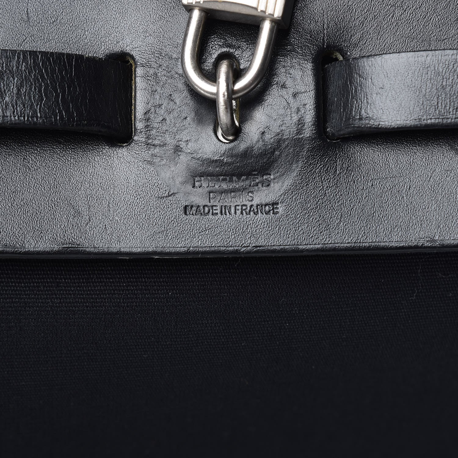 Hermes Military Toile Vache Hunter Herbag PM 31 Black 15 of 24
