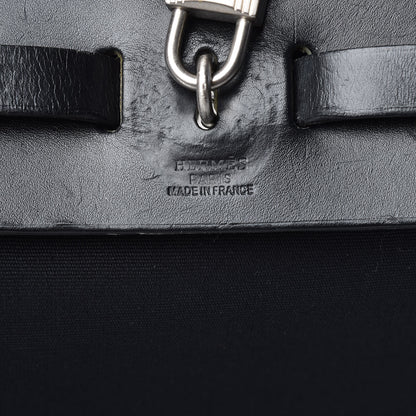 Hermes Military Toile Vache Hunter Herbag PM 31 Black 15 of 24