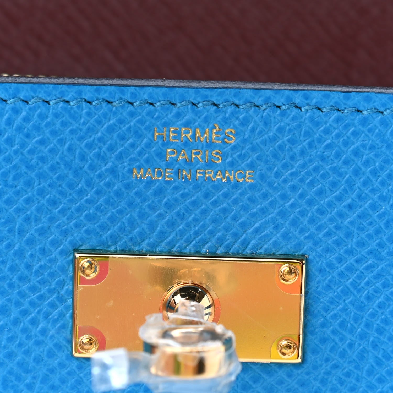 Hermes Epsom Verso Kelly Wallet To Go Bleu Frida Rouge H 6 of 8
