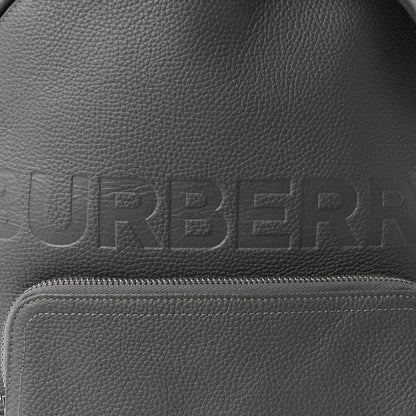 Burberry Calfskin Logo Embossed Backpack Charcoal Grey 8 of 10