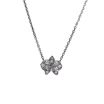 Cartier 18K White Gold Diamond Caresse D'Orchidees Par Necklace 4 of 7