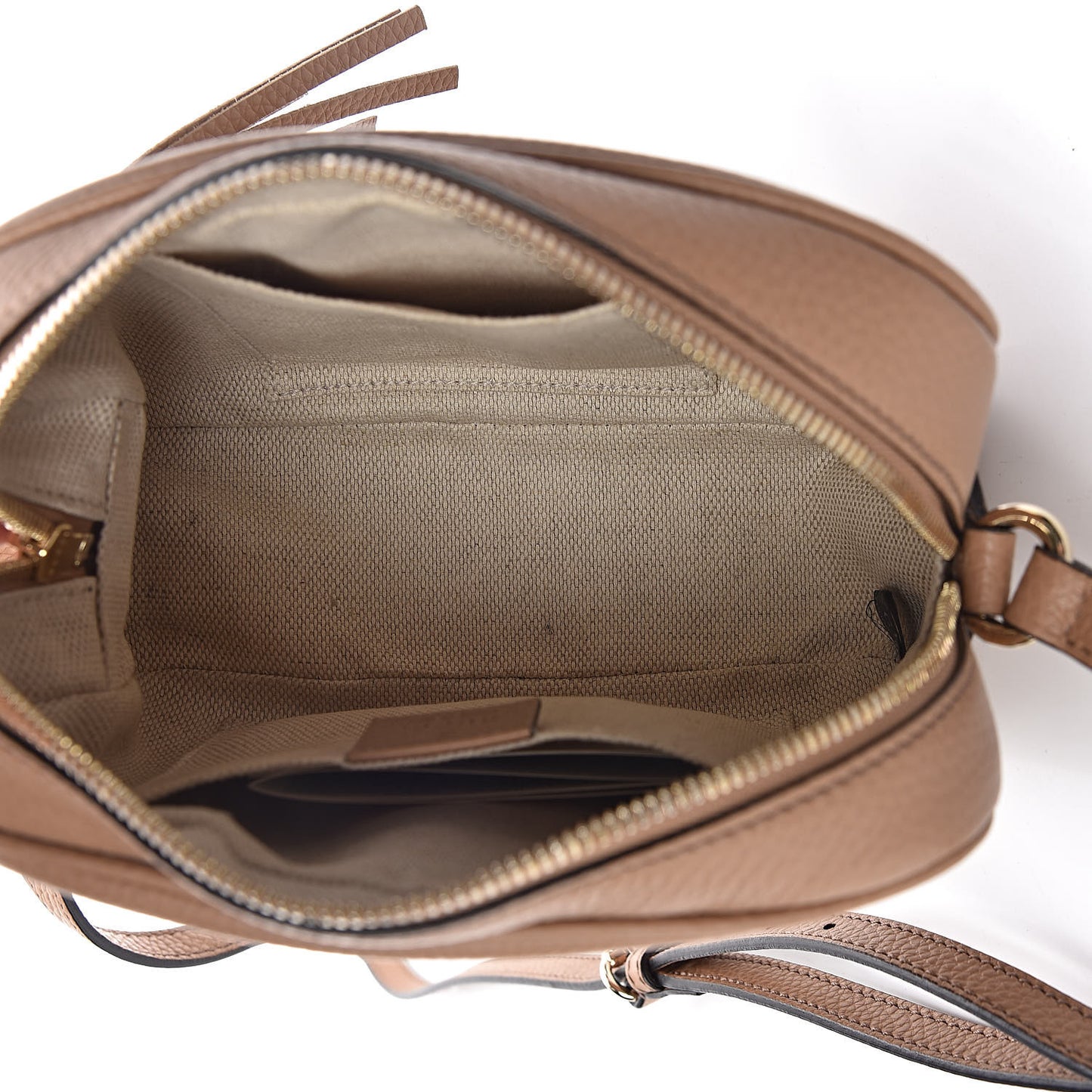 Pebbled Calfskin Small Soho Disco Bag Rose Beige