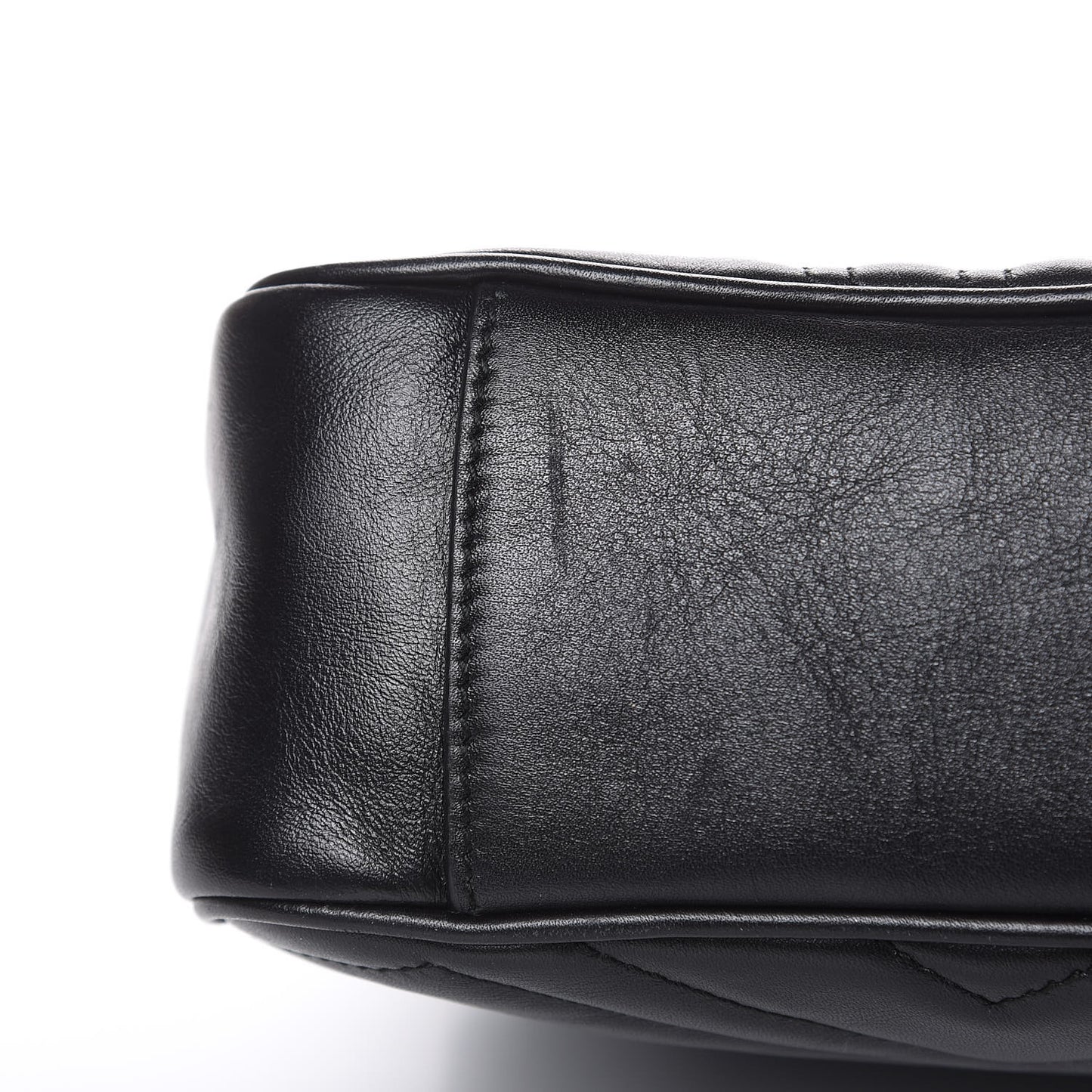 Calfskin Matelasse Medium GG Marmont Shoulder Bag Black