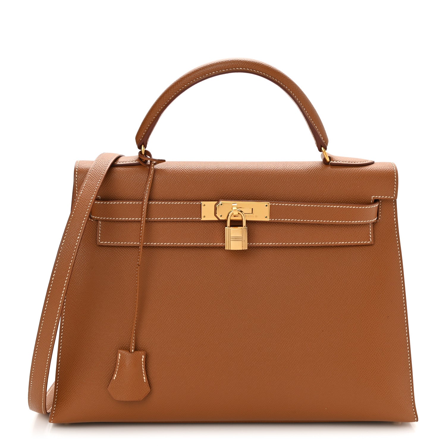 Hermes Courchevel Kelly Sellier 32 Gold 1 of 10