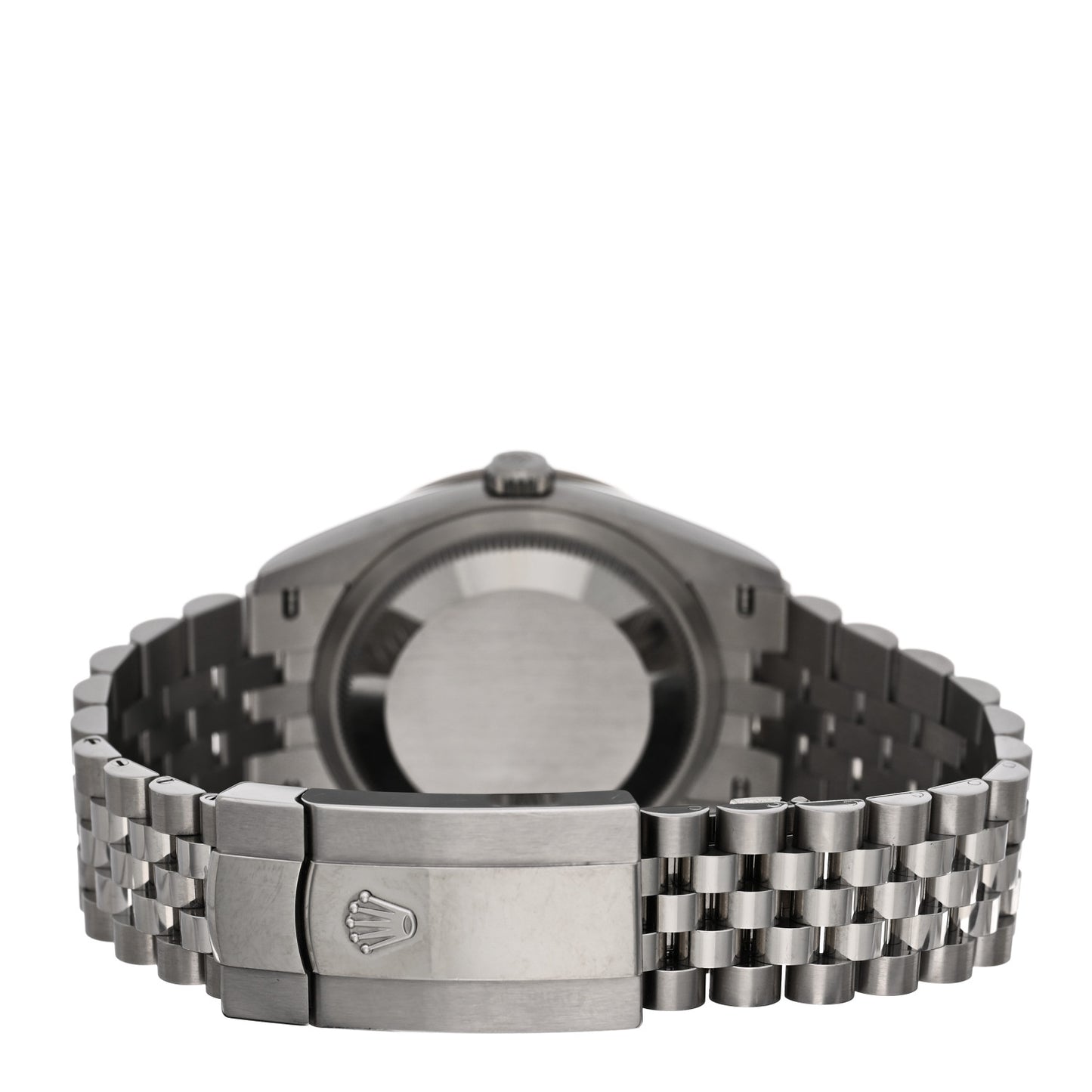 Stainless Steel 18K White Gold Diamond Bezel 36mm Oyster Perpetual Datejust Watch Blue 126284RBR