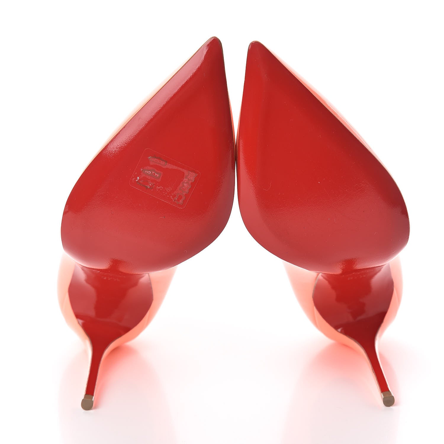 Christian Louboutin Patent Pigalle Follies 100 Pumps 37.5 Flamingo 7 of 7