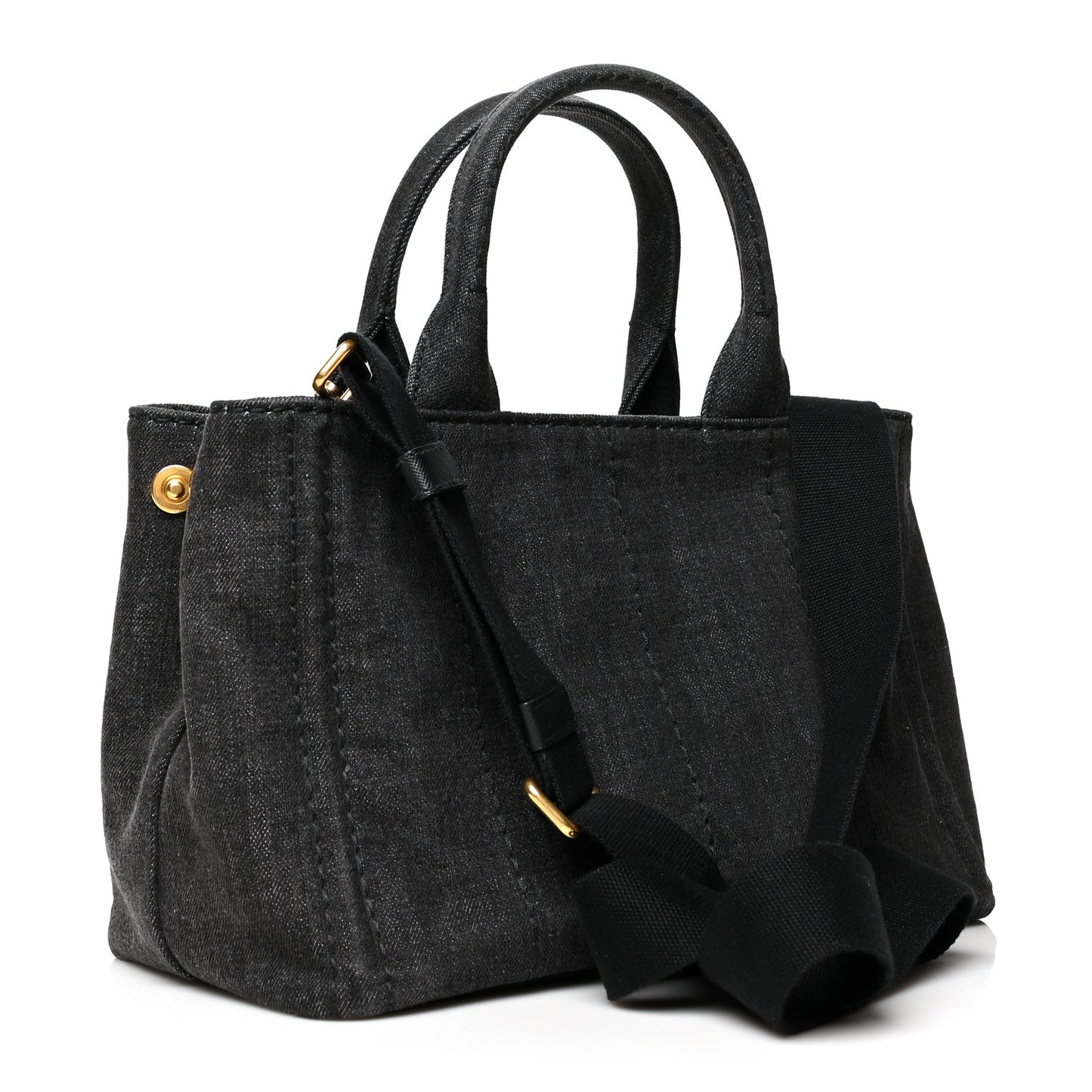 Denim Small Logo Tote Black