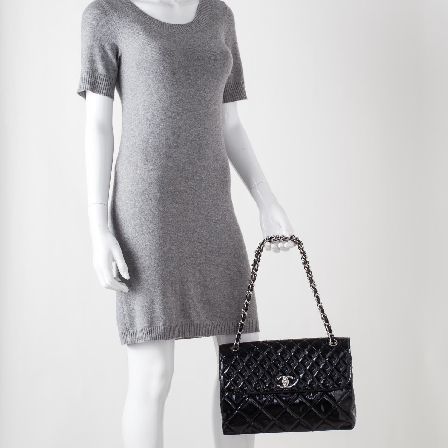 Chanel Vinyl Quilted In the Business Flap Bag Black 2 of 11