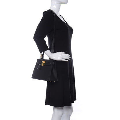 Hermes Epsom Kelly Sellier 25 Black 2 of 39