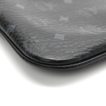 MCM Visetos Liz Shopper Tote Pouch Black 6 of 6