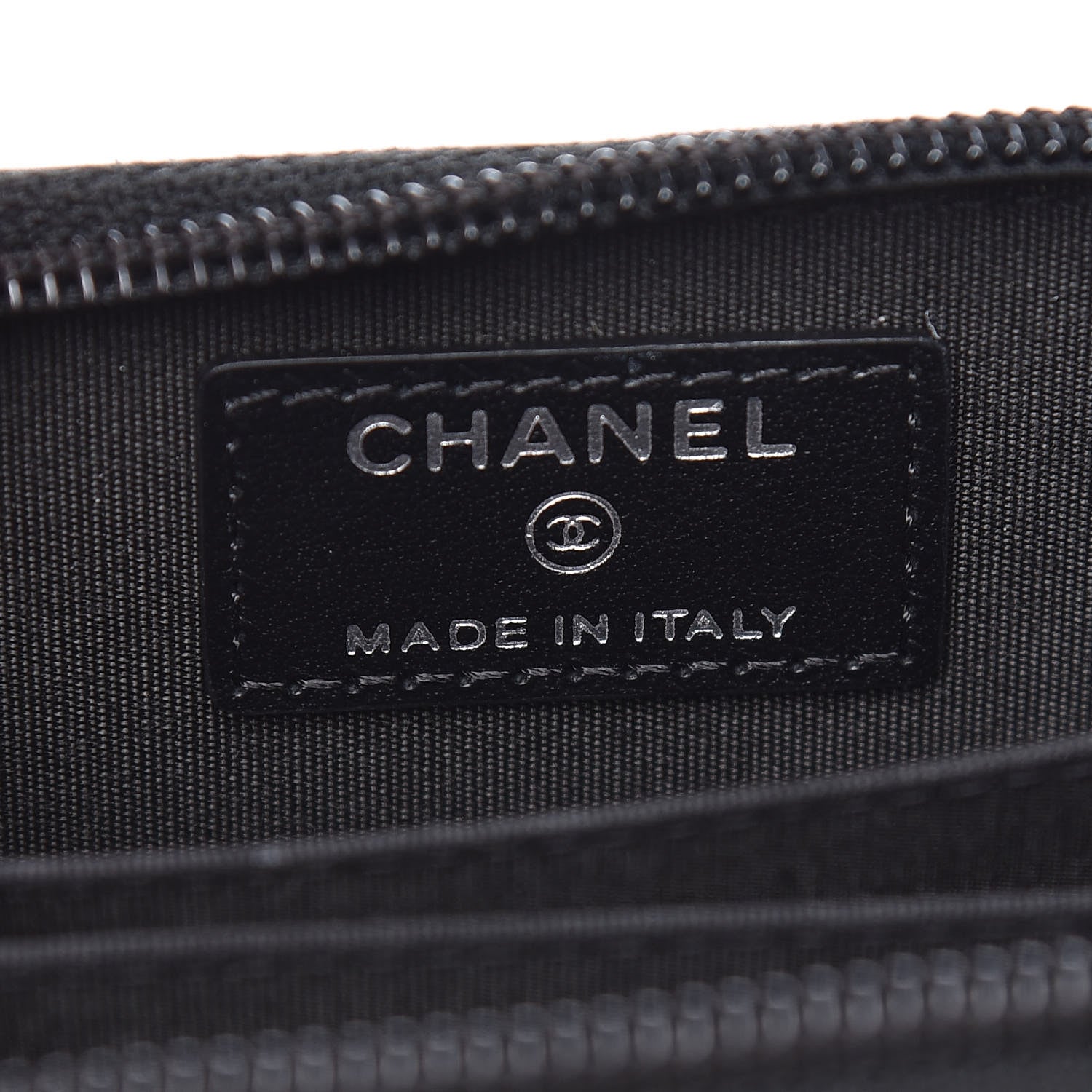 Chanel Caviar Quilted Boy Zip Around Coin Purse Wallet Black 6 of 8