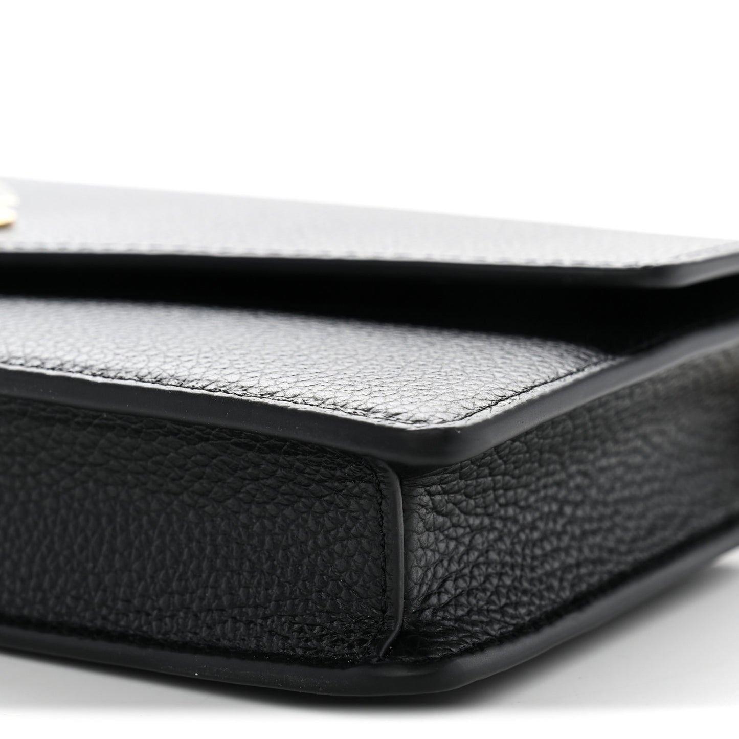 Small Classic Grain Calfskin Darley Clutch Clay
