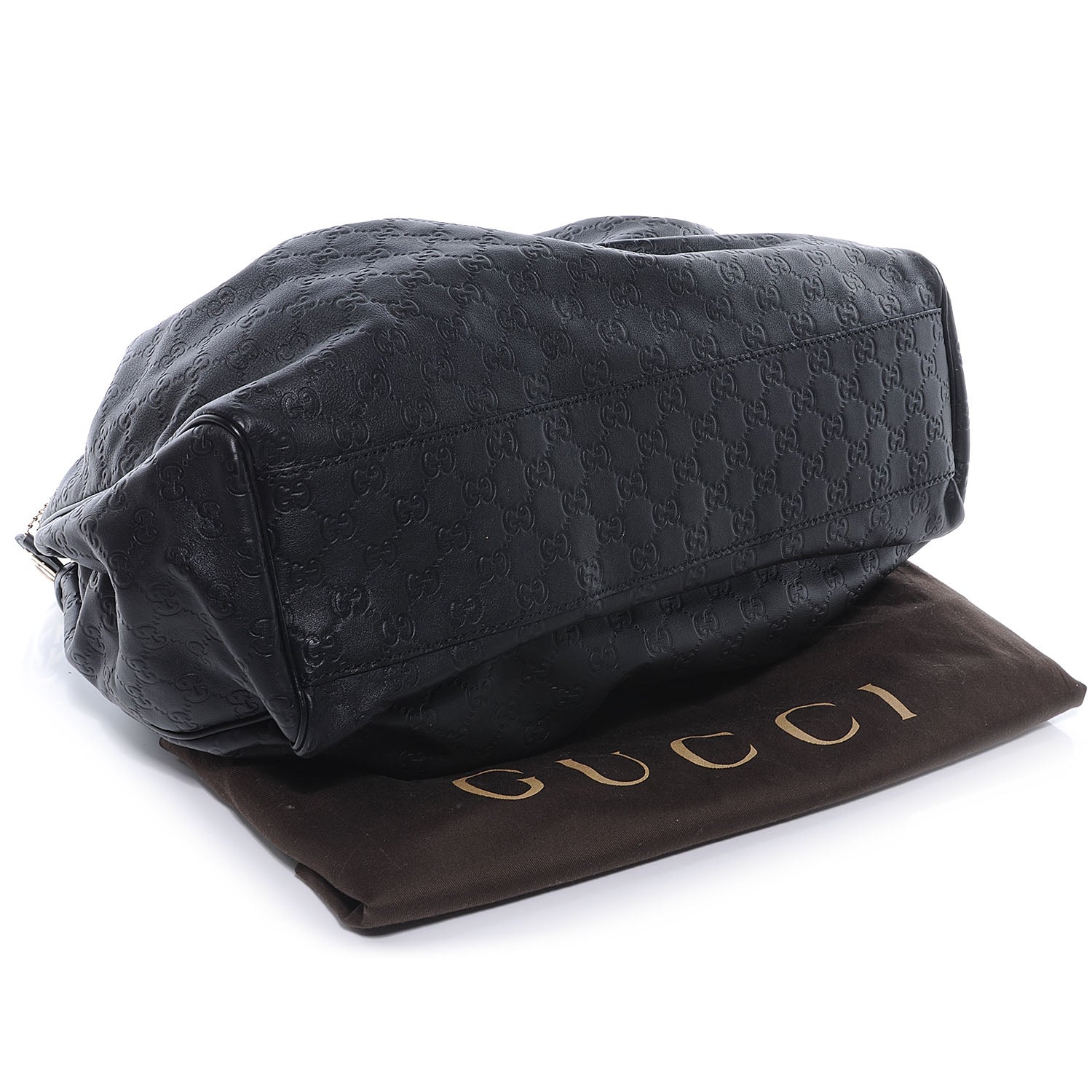 Gucci Guccissima Large Sukey Tote Black 4 of 7