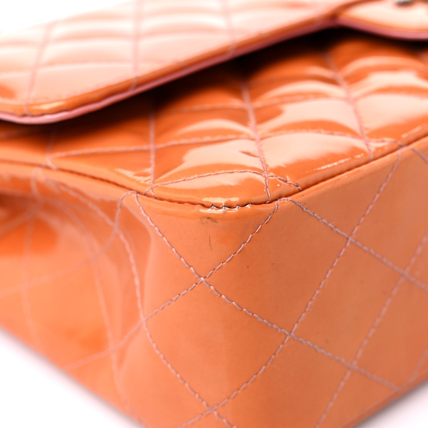 Chanel Patent Quilted Medium Double Flap Fuchsia 8 of 22