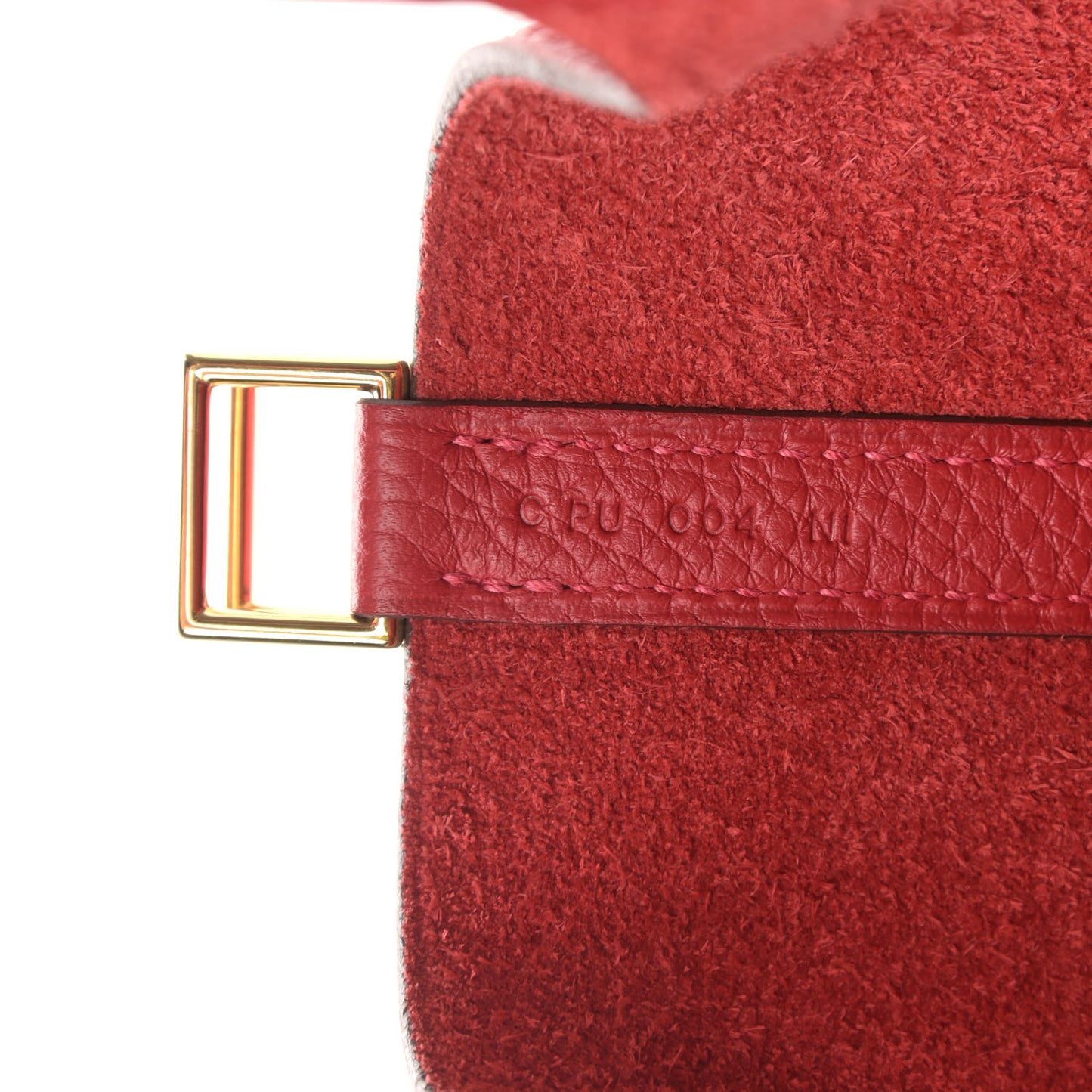 Taurillon Clemence Picotin Lock 22 MM Rouge Casaque