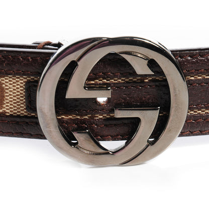 Gucci Monogram Interlocking G Belt 85 34 Brown 3 of 4