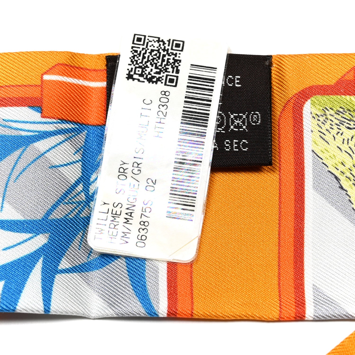 Hermes Silk Story Twilly Mangue Gris Multicolor 4 of 4
