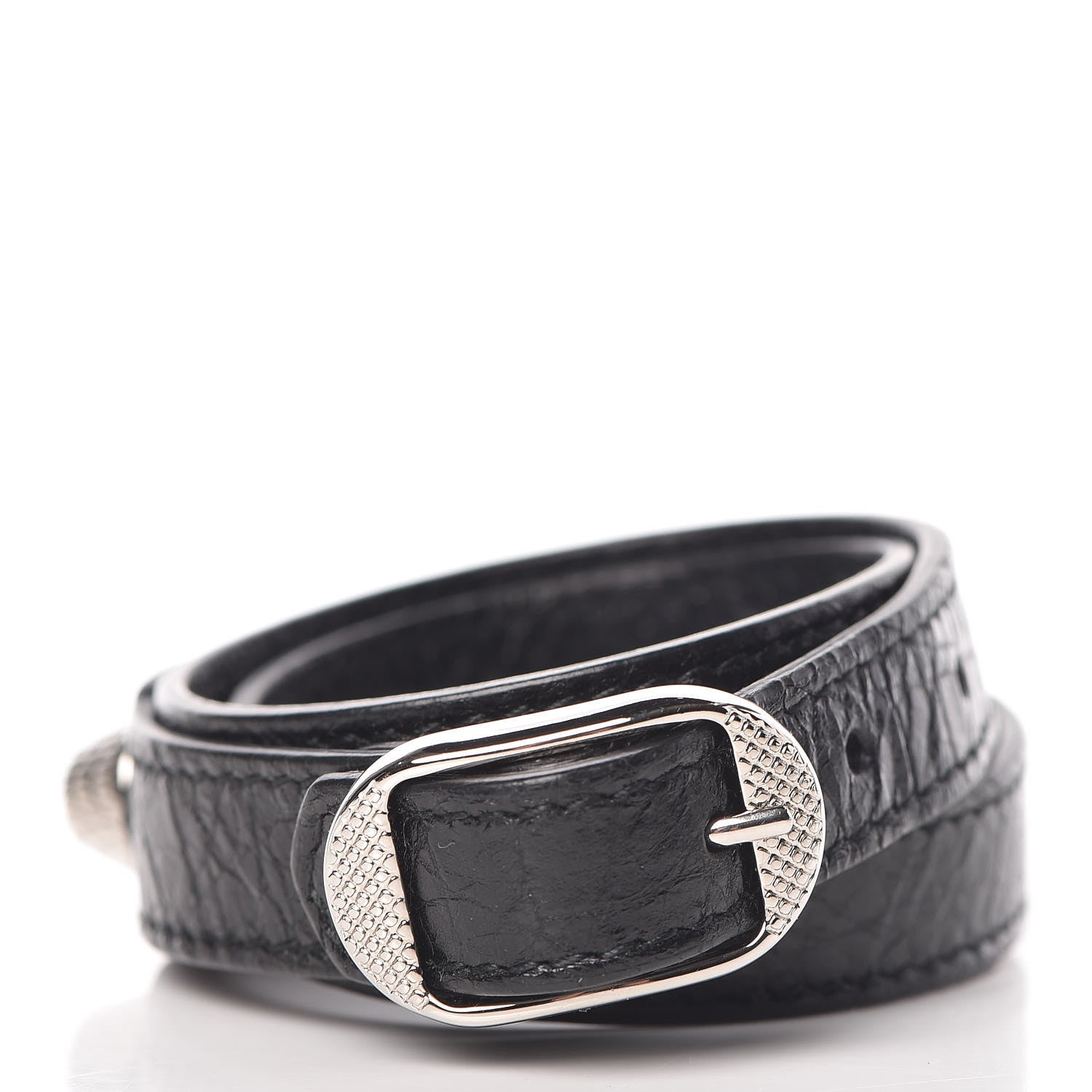 Balenciaga Agneau Giant 12 Silver Hardware Triple Tour Bracelet S Black 3 of 6